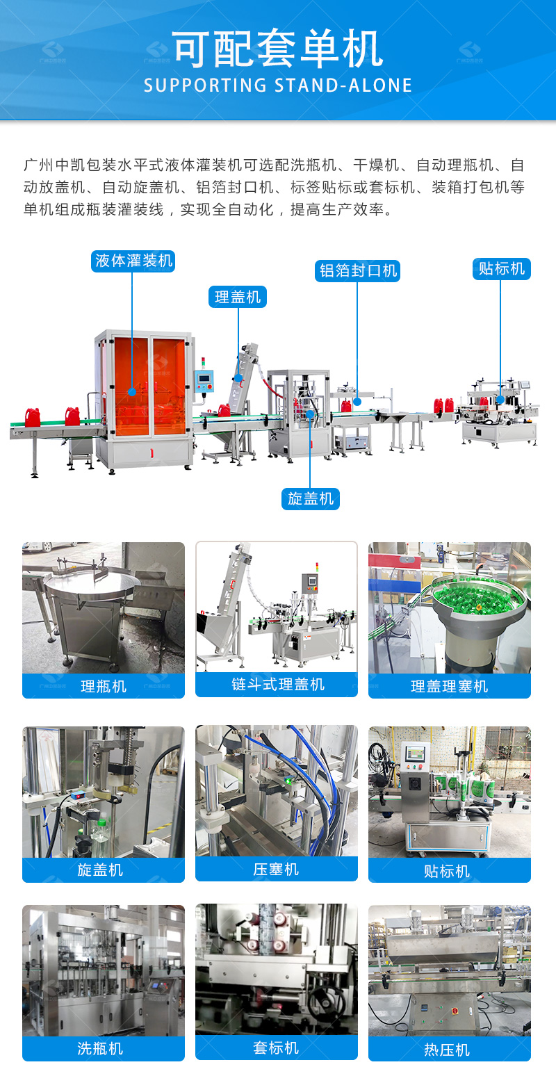 水平式液体灌装生产线